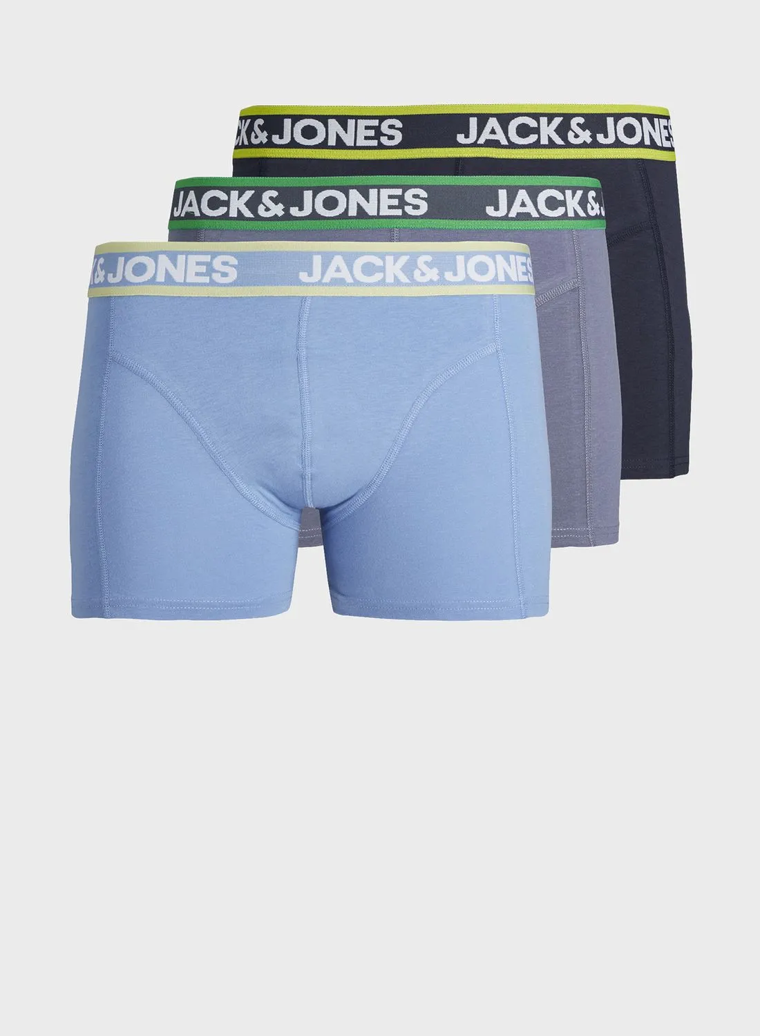 JACK & JONES 3 Pack Logo Band Trunks