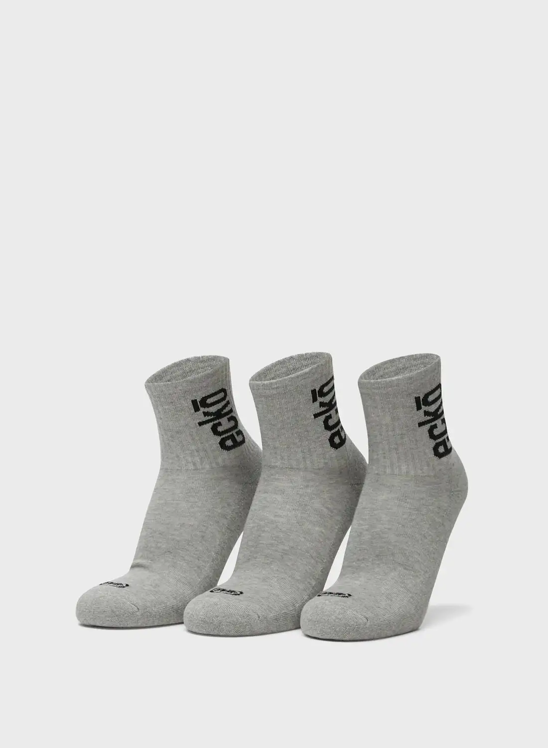 Ecko 3 Pack Logo Ankle Socks