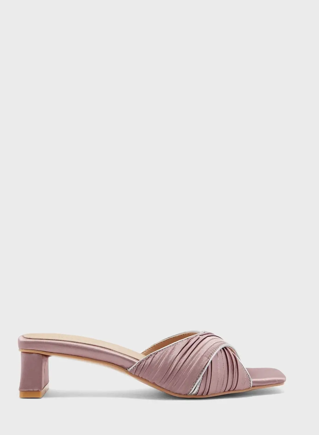 Khizana Metallic Trim Satin Sandal