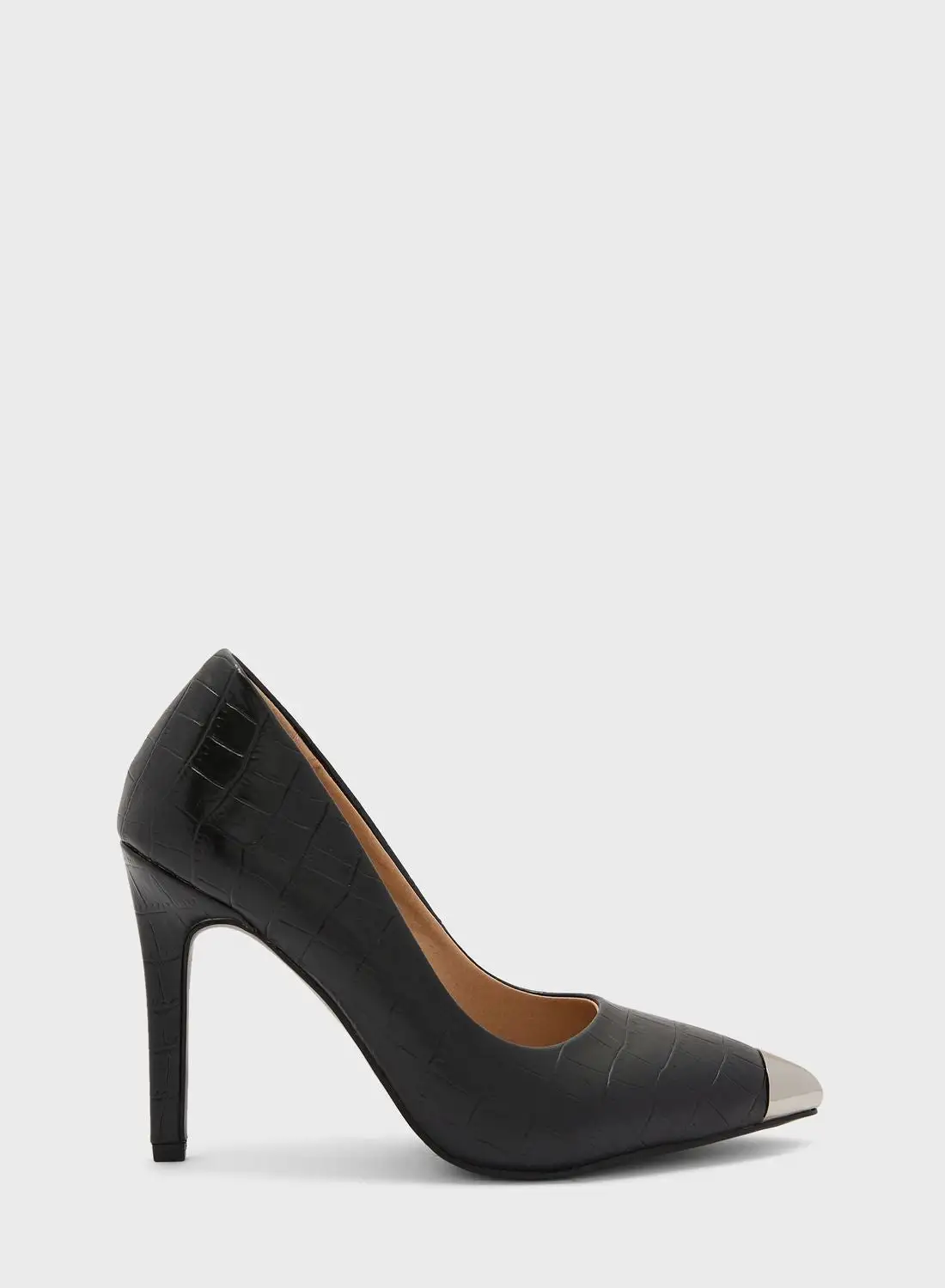 ELLA Croc Effect Pump With Toecap