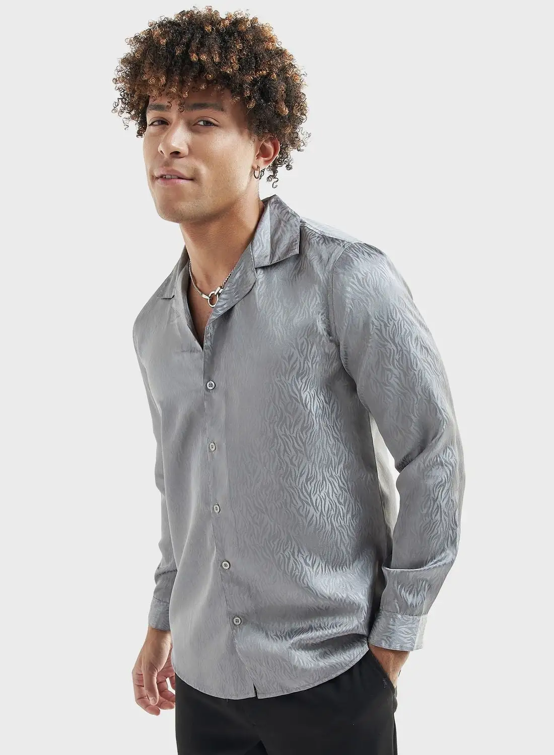 FAV Textured Regular Fit Shirt