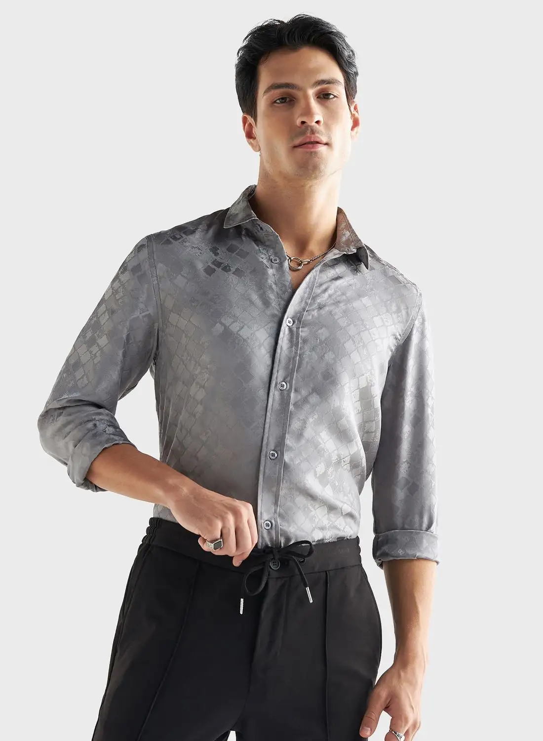 FAV Textured Regular Fit Shirt