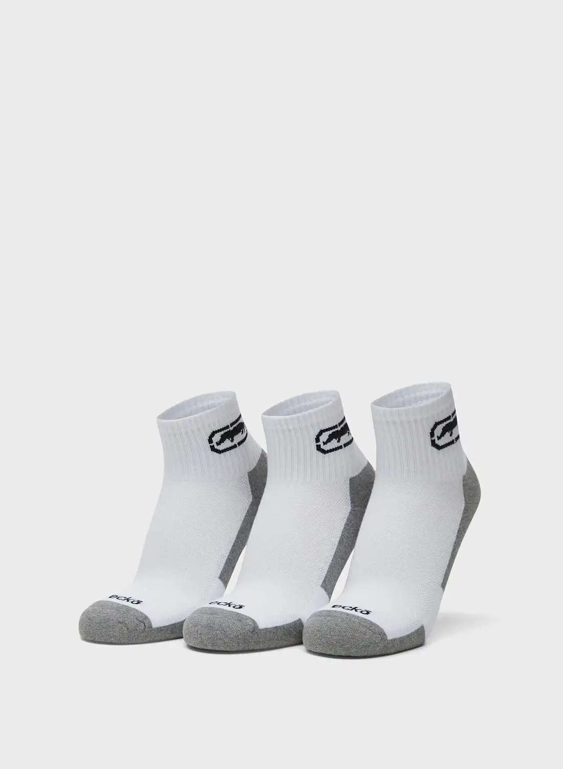 Ecko 3 Pack Logo Ankle Socks