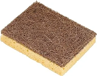 RoyalFord Coconut Fibre Scrubber, Cellulose Sponge Stitched, RF10820 Biodegradable Natural Sponge Eco Friendly Plant Cellulose Washing up Sponge for Dishes, Multicolor