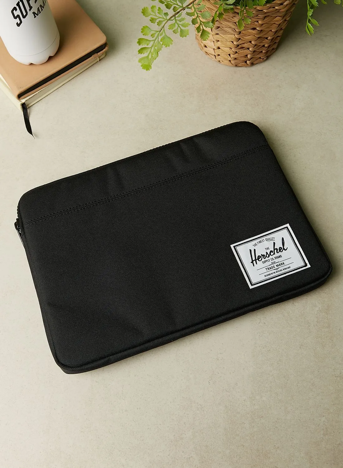 Herschel Black Anchor Laptop Sleeve 13 Inch