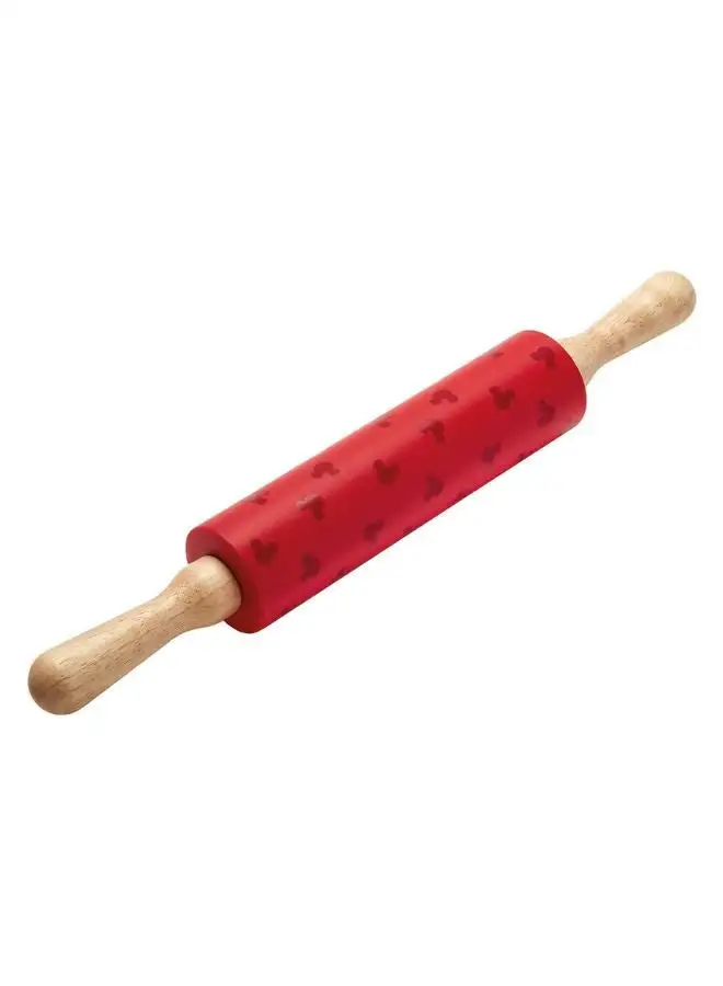 Prestige Prestige New Disney Bake with Mickey Mouse Silicone Rolling Pin for Baking with Wooden Handles & Non Stick Silicone Barrel, 45cm