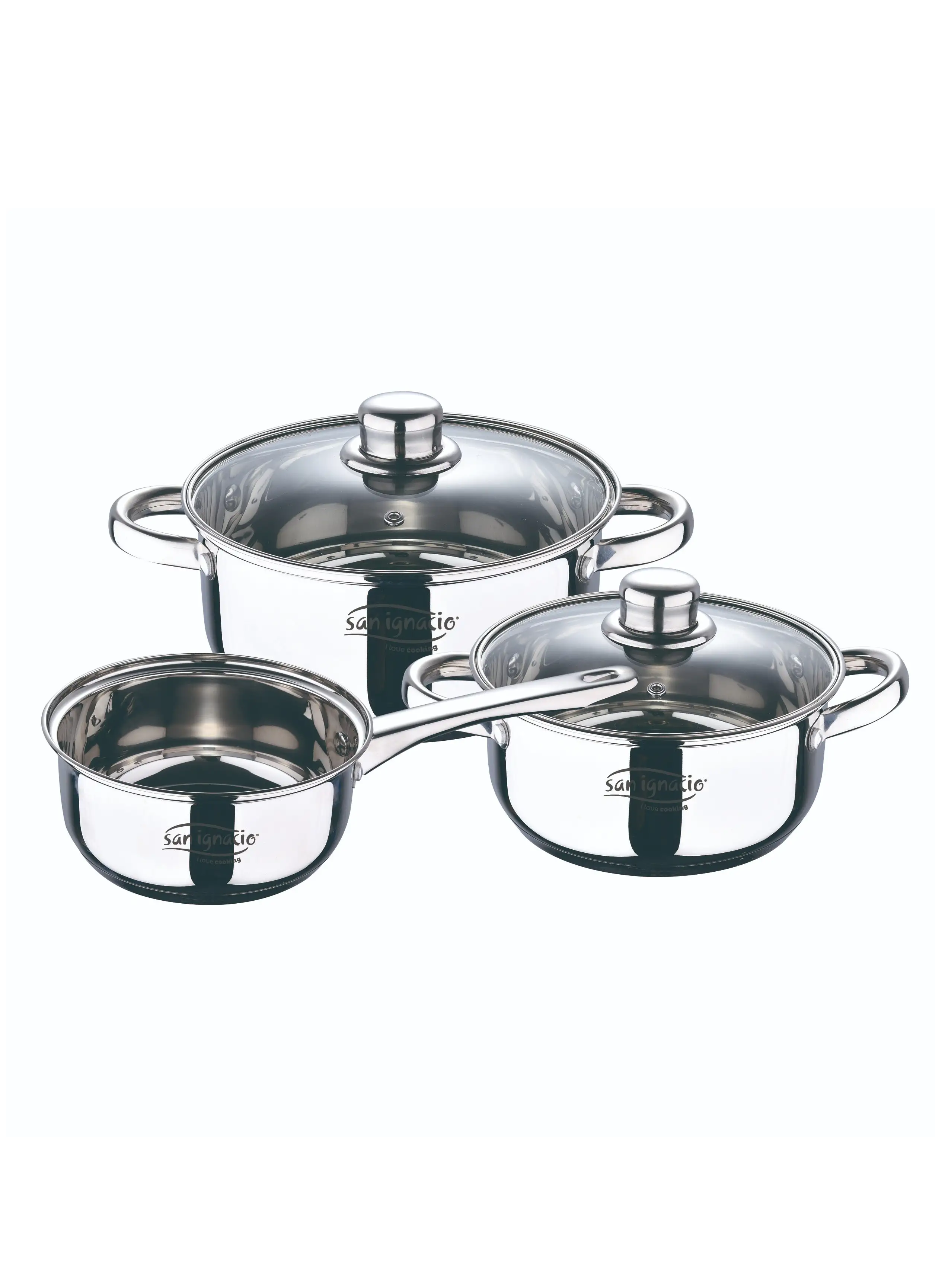 San Ignacio Cassel Stainless Steel 5Pc Cookware Set With Induction Bottom