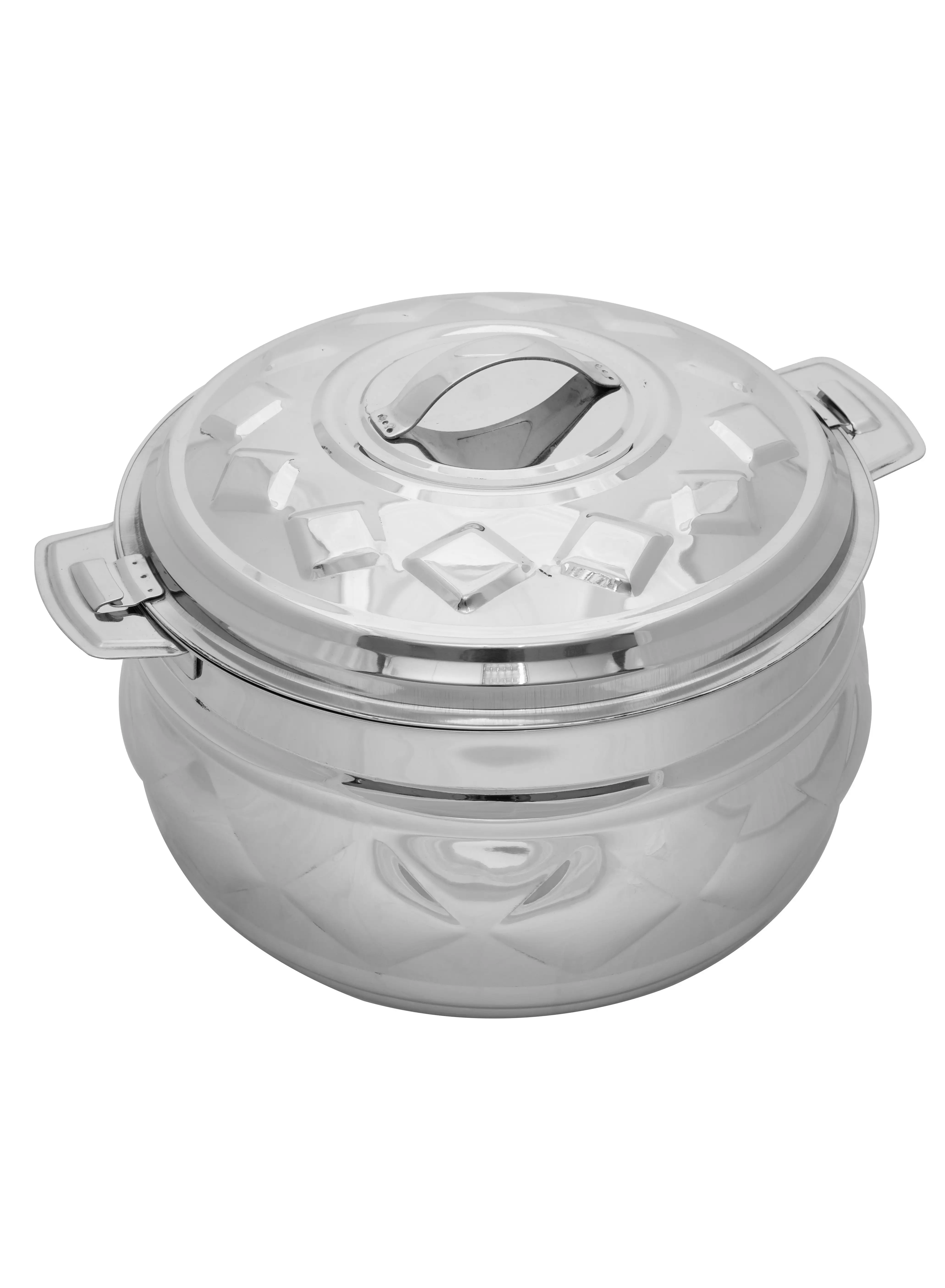 ZOLTEN Stainless Steel New Diamond Hotpot 2.5 Liters Silver Colour