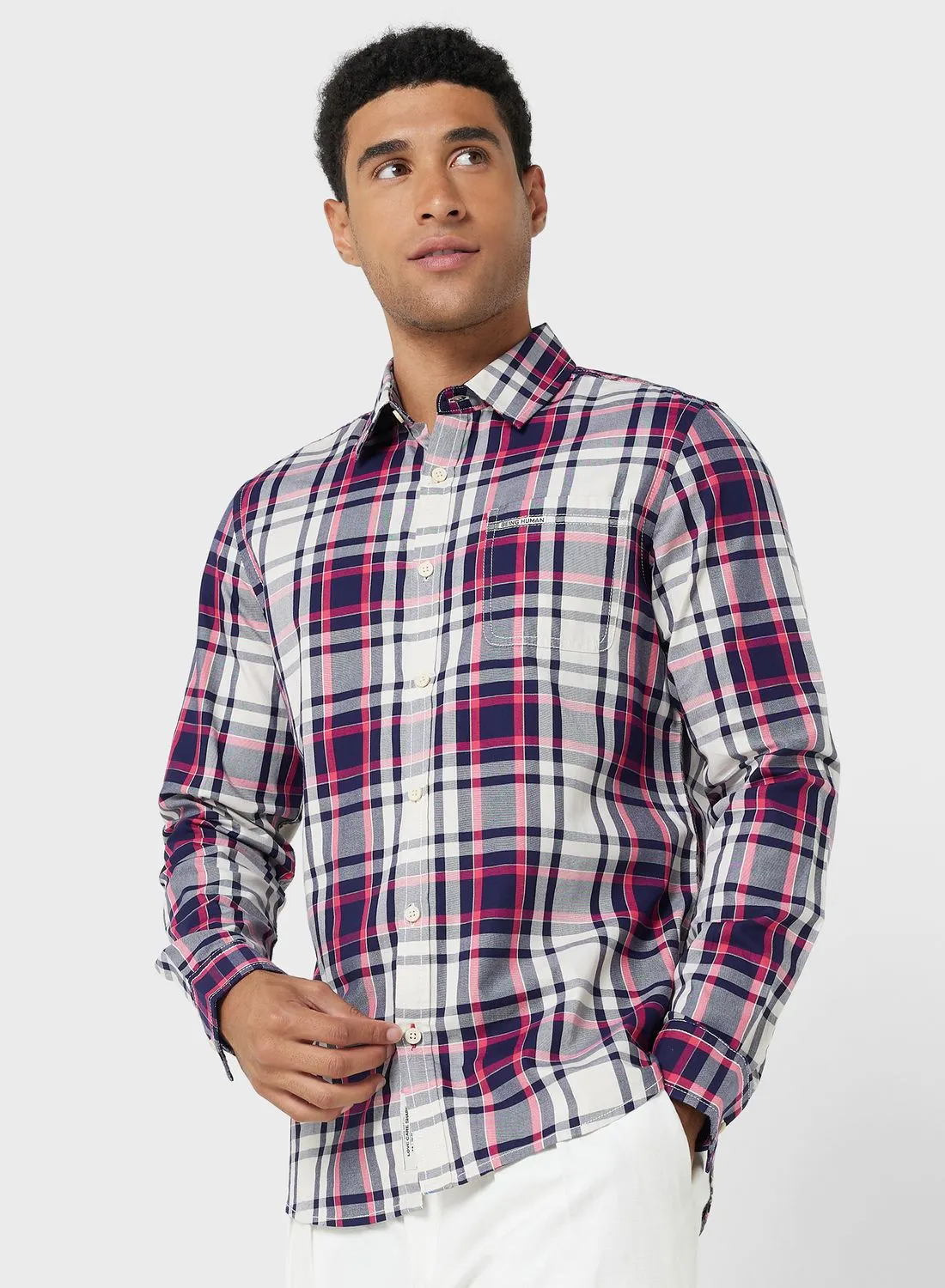 Being Human Checked Slim Fit Shirt