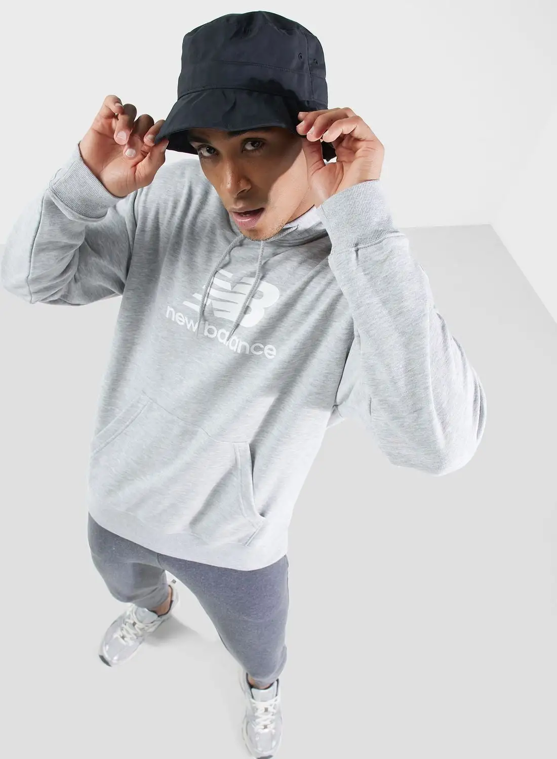 New Balance Logo Stacked Hoodie