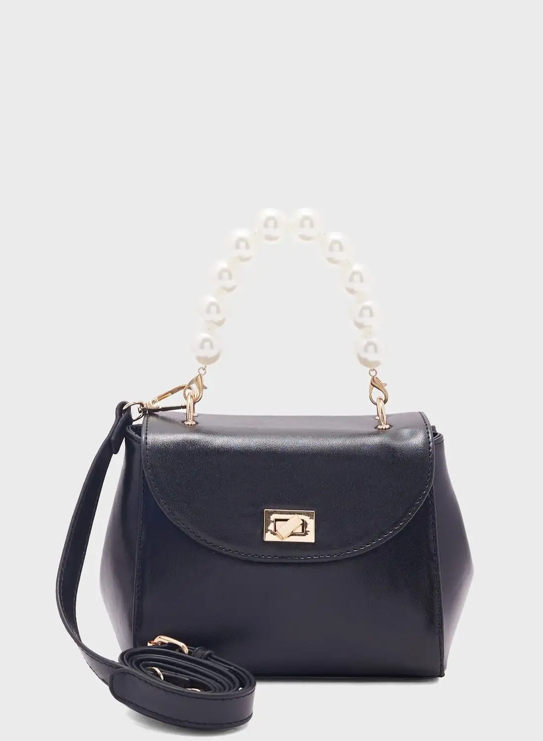 ELLA Satchel Bag With Pearl Handle