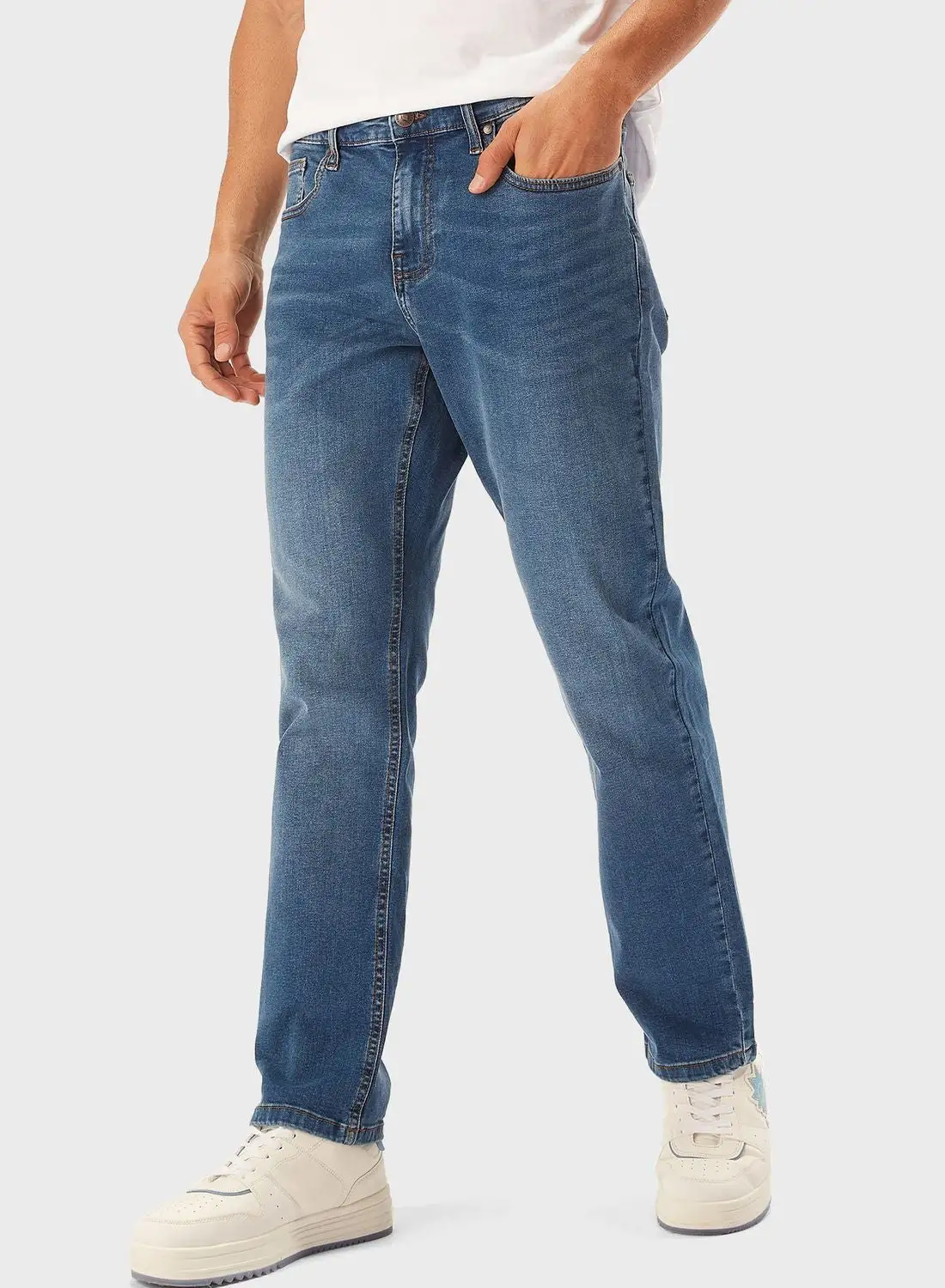 Lee Cooper Mid Wash Straight Fit Jeans