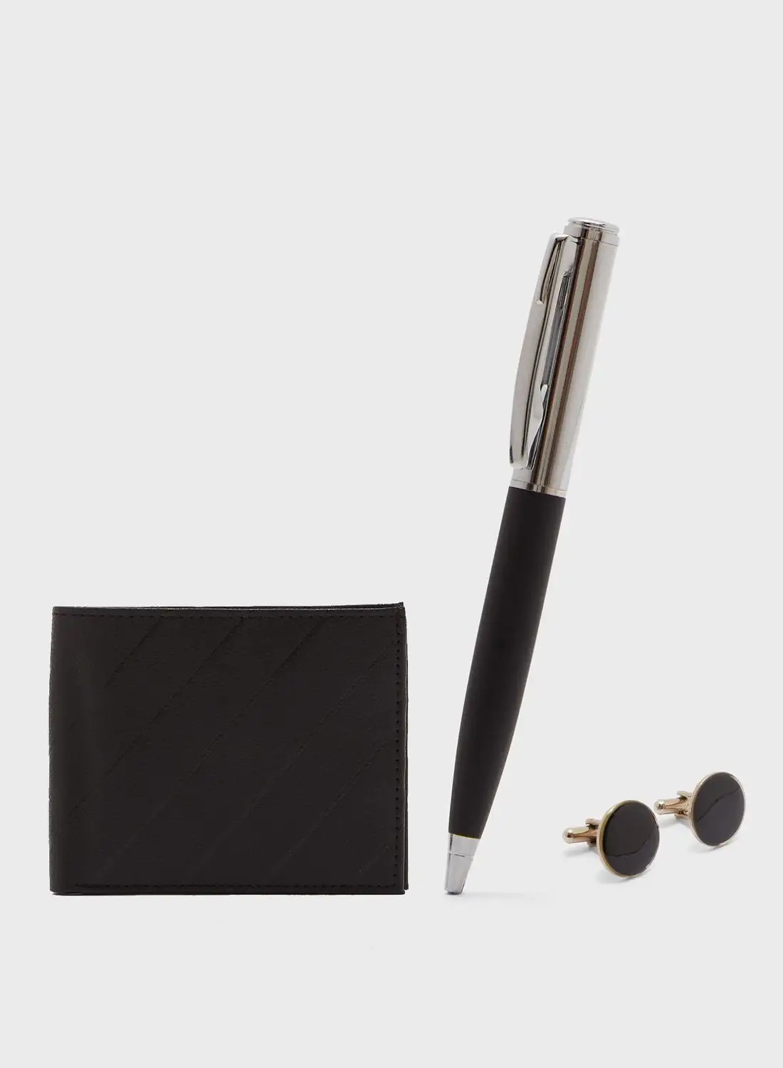 Robert Wood Wallet, Pen And Cuff Link Gifting Set