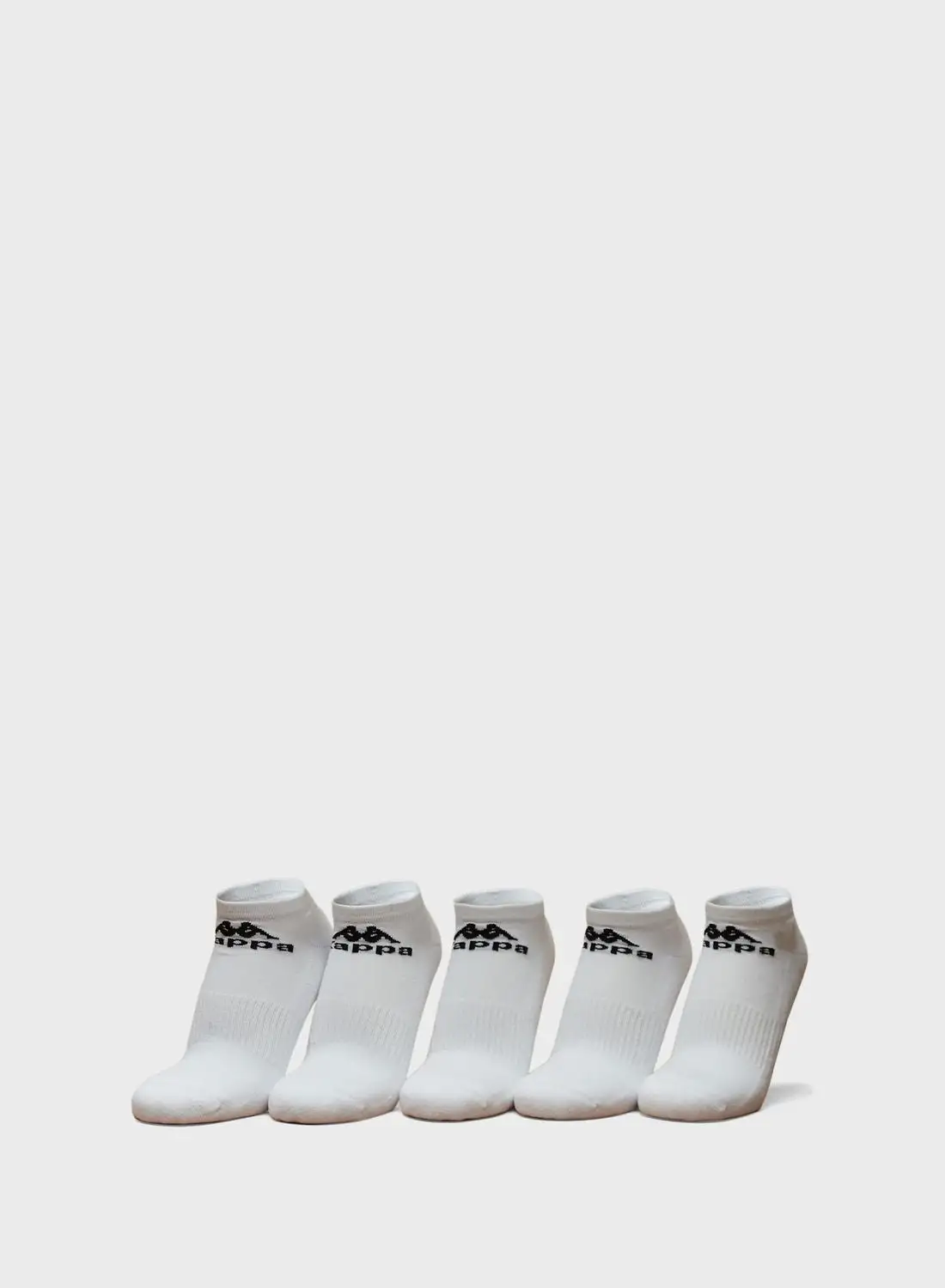 Kappa 3 Pack Logo Detail Ribbed Ankle Socks