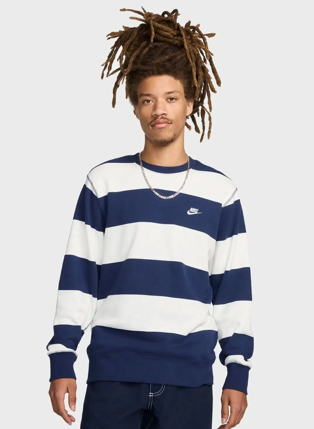 Nike Club Stripe Sweatshirt