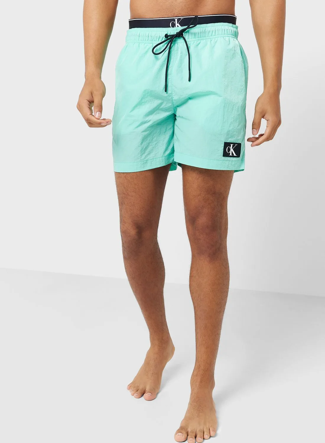 CALVIN KLEIN Logo Drawstring Swim Shorts