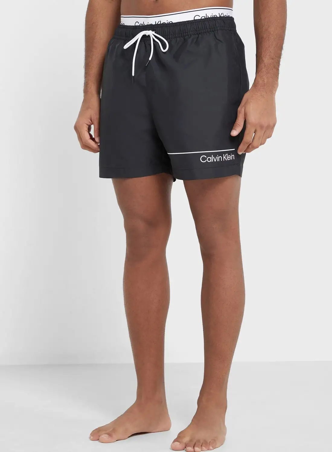 CALVIN KLEIN Medium Double Waistband Swim Shorts