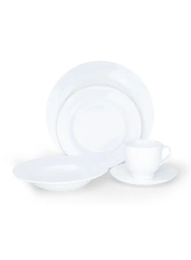 Shallow 20-Piece New Born China Dinner Set - Porcelain Dinnerware Set