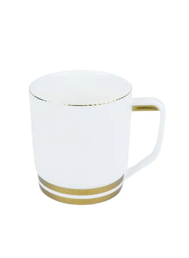 Shallow Shallow Porcelain New Bone China Verde Mug - 400ml Capacity - Elegant Sip of Sophistication