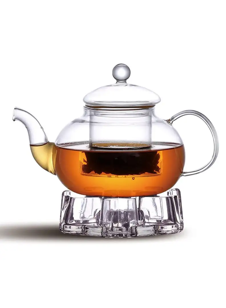 Cuisine Art Cuisine Art Glass Teapot With Filter And Glass Base, 850 Ml Capacity