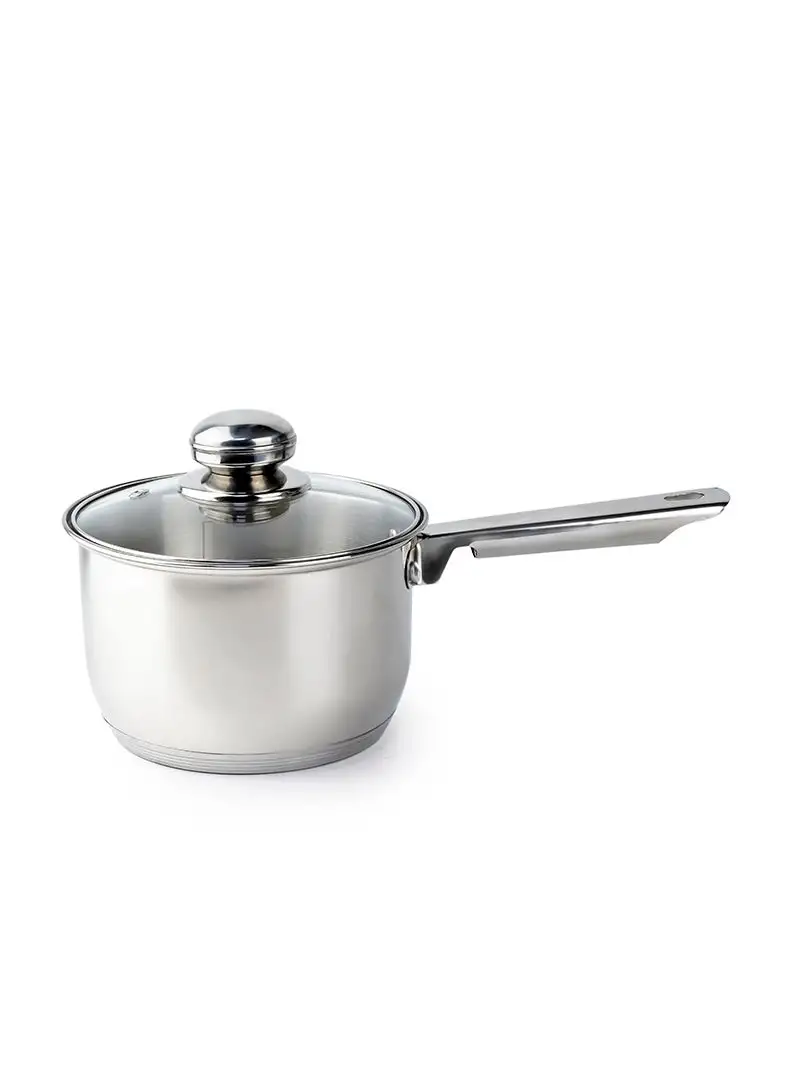 Wilson Amara Stainless Steel Casserole Pot with Twin Handles 26x15.5cm, Vented Glass Lid, Induction Ready, Oven Safe - 5-layer base