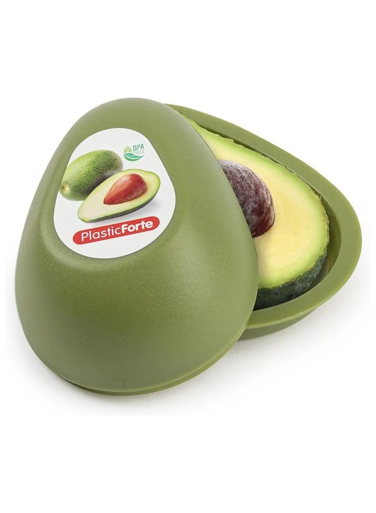 PlasticForte Avocado storage container fresh container fresh holder storage box - green