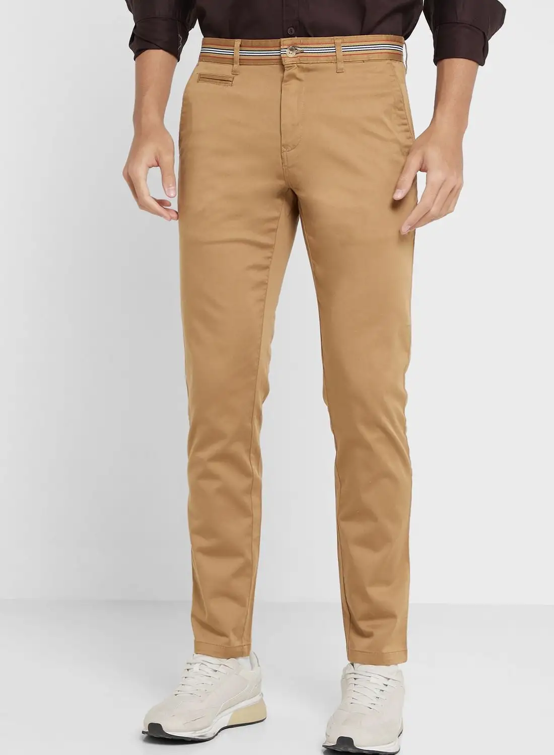 Thomas Scott Thomas Scott Men Brown Slim Fit Chinos Trousers