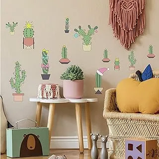 RoomMates Christmas Cacti Peel And Stick Wall Decals, Reusable Christmas Decorations