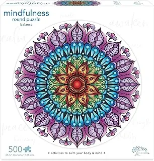 Mindful Living 500 pc. Mandala Puzzle (Balance)