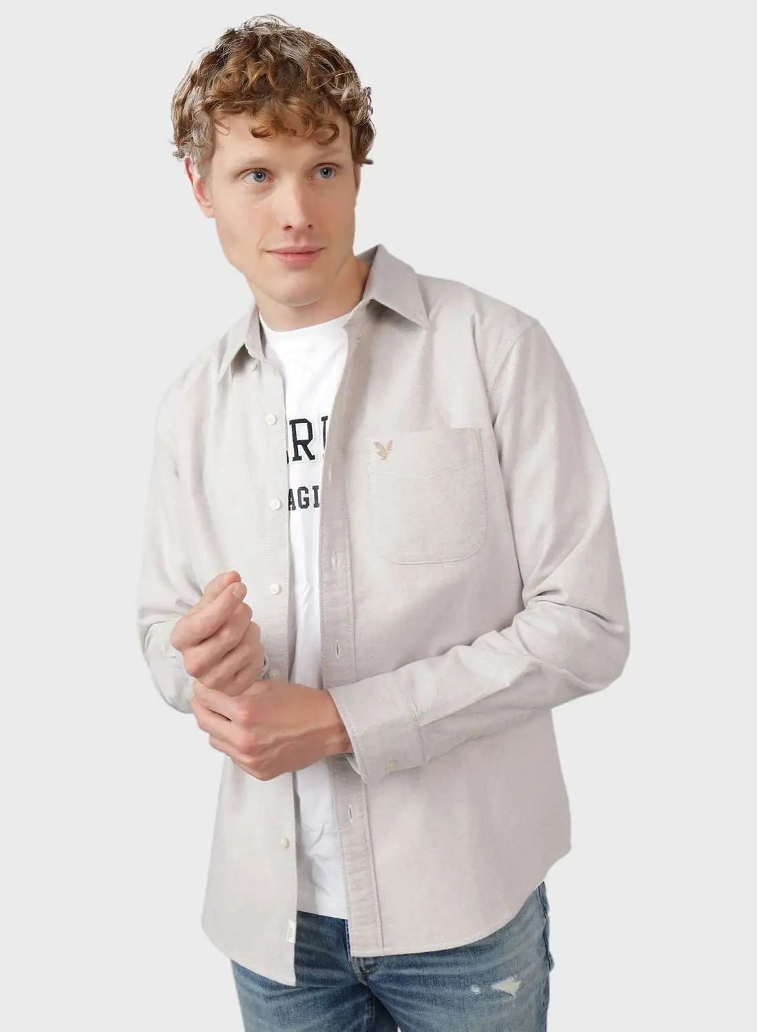 American Eagle Pocket Detail Classic Fit Shirt