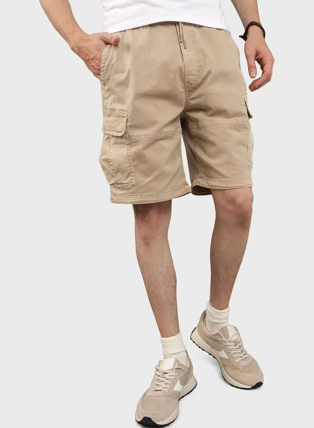 American Eagle Drawstring Parachute Cargo Shorts