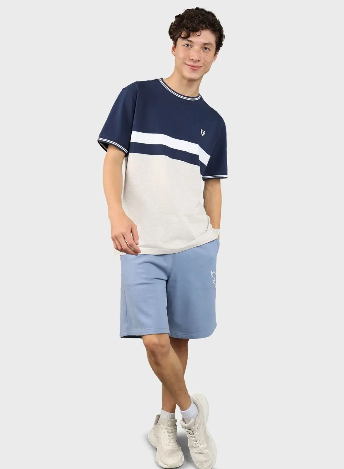 American Eagle Colorblock Crew Neck T-Shirt