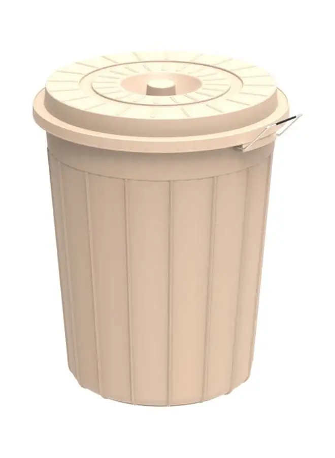 Cosmoplast 125-Liter Round Plastic Drums With Lid Ivory