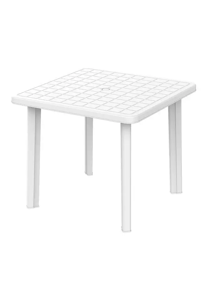 Cosmoplast Square Garden Table White 85.0cm