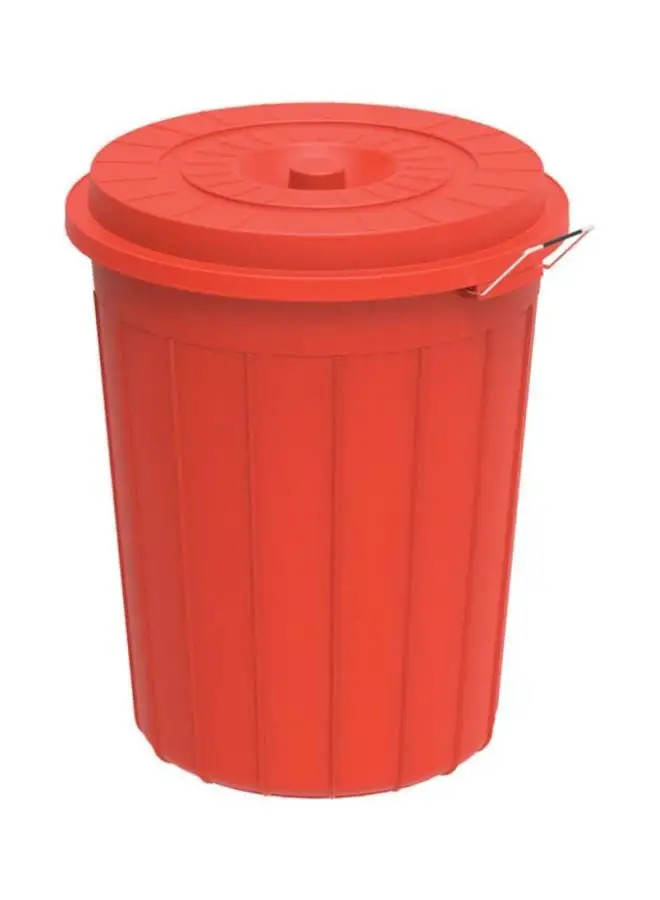 Cosmoplast 100-Liter Round Plastic Drums With Lid Red