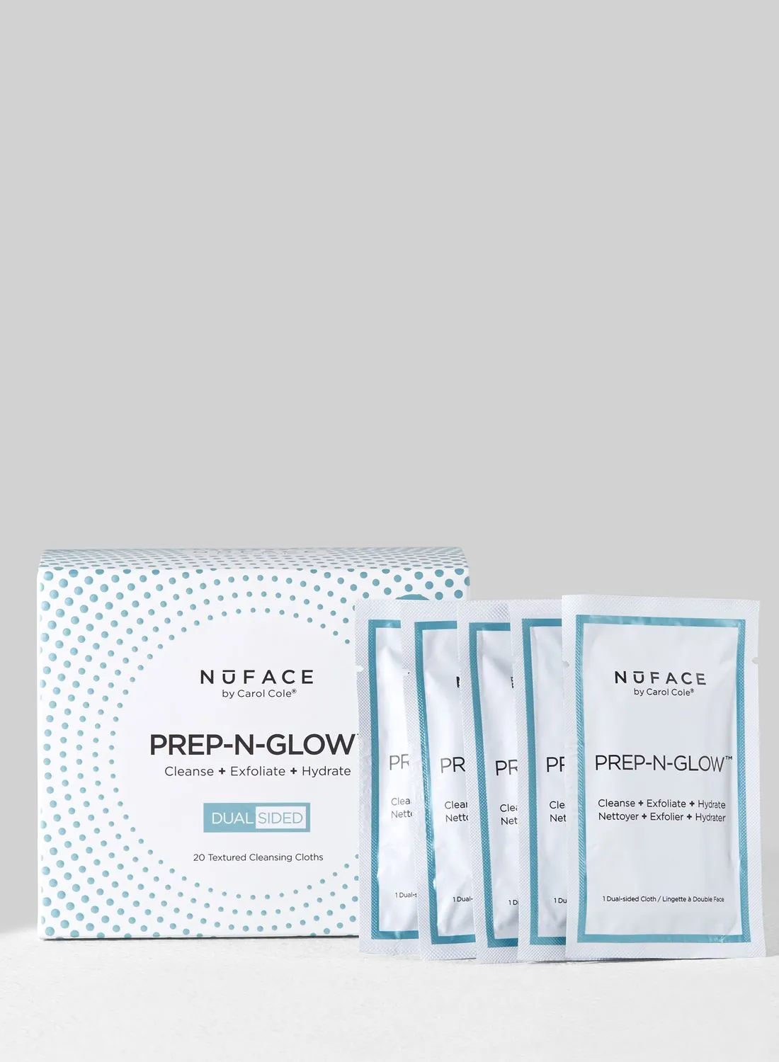 Nuface New Folmula Prep-N-Glow Cleansing Cloth 20Pk