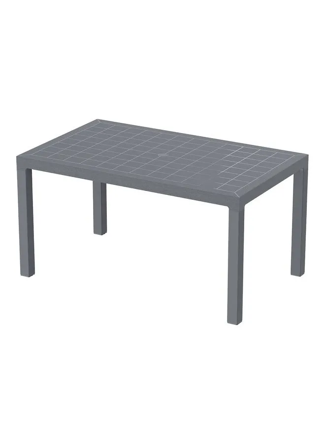 Cosmoplast 6-Seater Cedargrain Outdoor Dining Table Grey