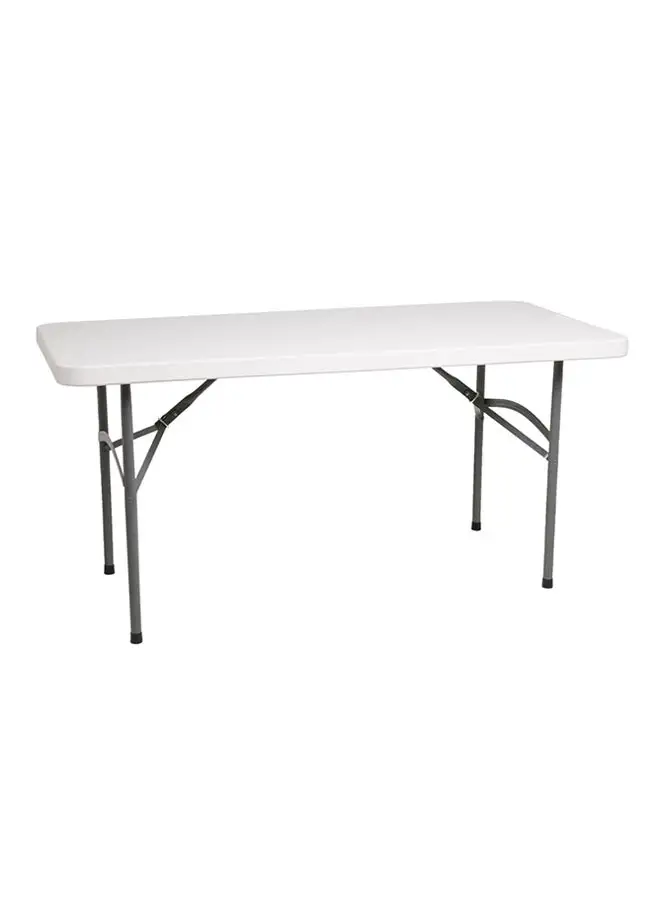 Cosmoplast 152 cm Folding Picnic Table with Steel Legs White