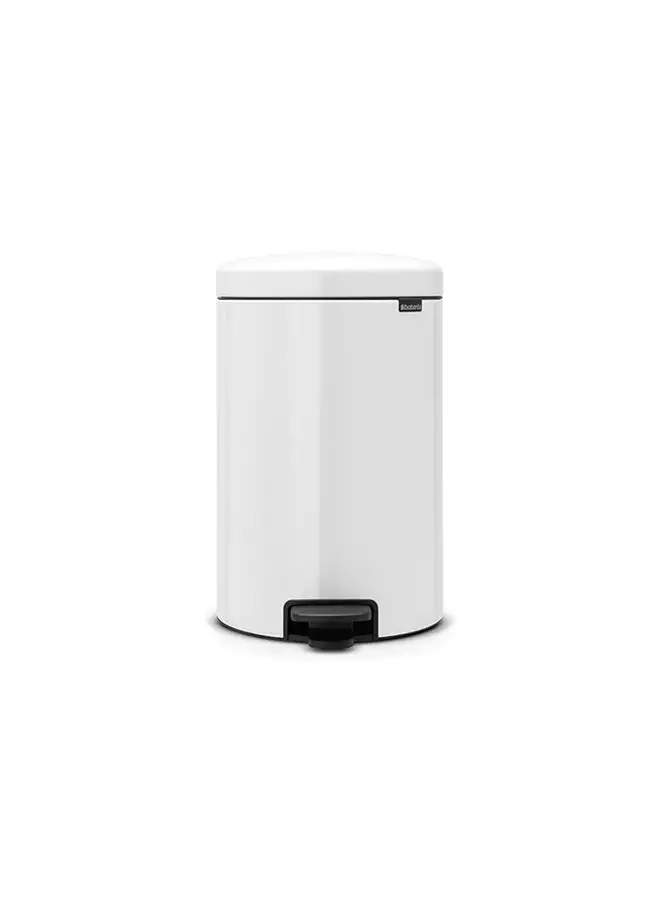 brabantia Pedal Bin Newicon With Plastic Inner Bucket White 20Liters