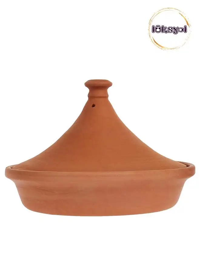 luksYol Luksyol Clay pot for cooking - Handmade tagine pot moroccan for cooking - Lead free earthenware pot - Microwave & Oven Safe - 100% natural & Safe for Health - eco friendly terracotta pots12.2 inches