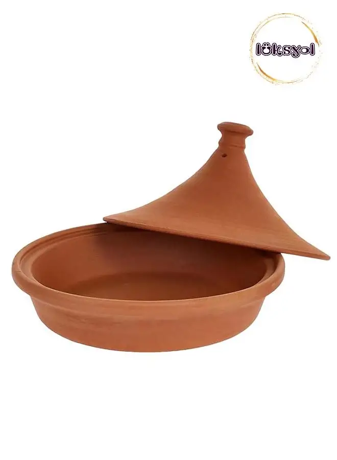 luksYol Luksyol Clay pot for cooking - Handmade tagine pot moroccan for cooking - Lead free earthenware pot - Tagine Pot Oven Safe - 100% Natural & Safe for Health - eco friendly terracotta pots 10.2 inches