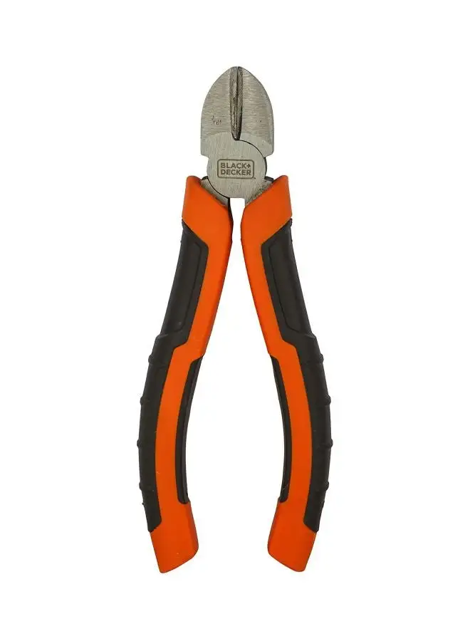 BLACK+DECKER Diagonal Cutting Plier Orange/Black/Silver 160mm