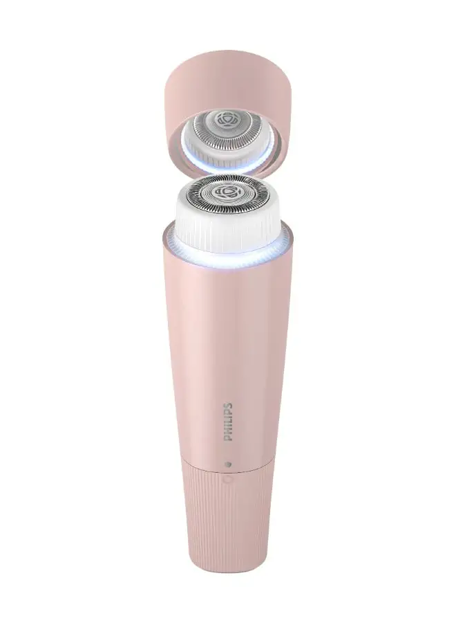 Philips 5000 Series Facial Hair Remover Smooth Skin on the Go for Upper Lip, Chin, Cheeks, Lychee Pink, BRR454/00 Lychee Pink