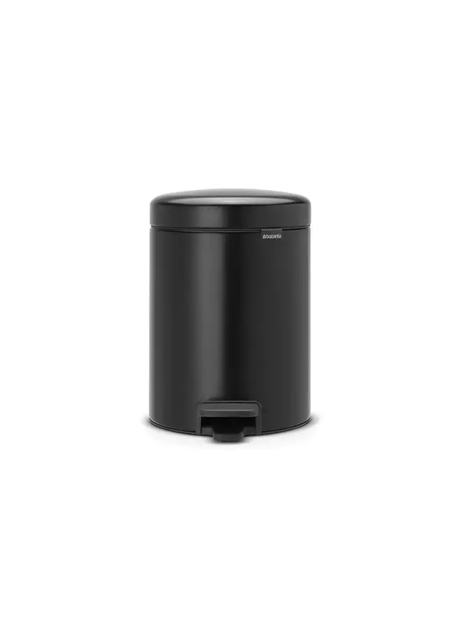 brabantia Pedal Bin Newicon With Inner Bucket Matt Black 5Liters