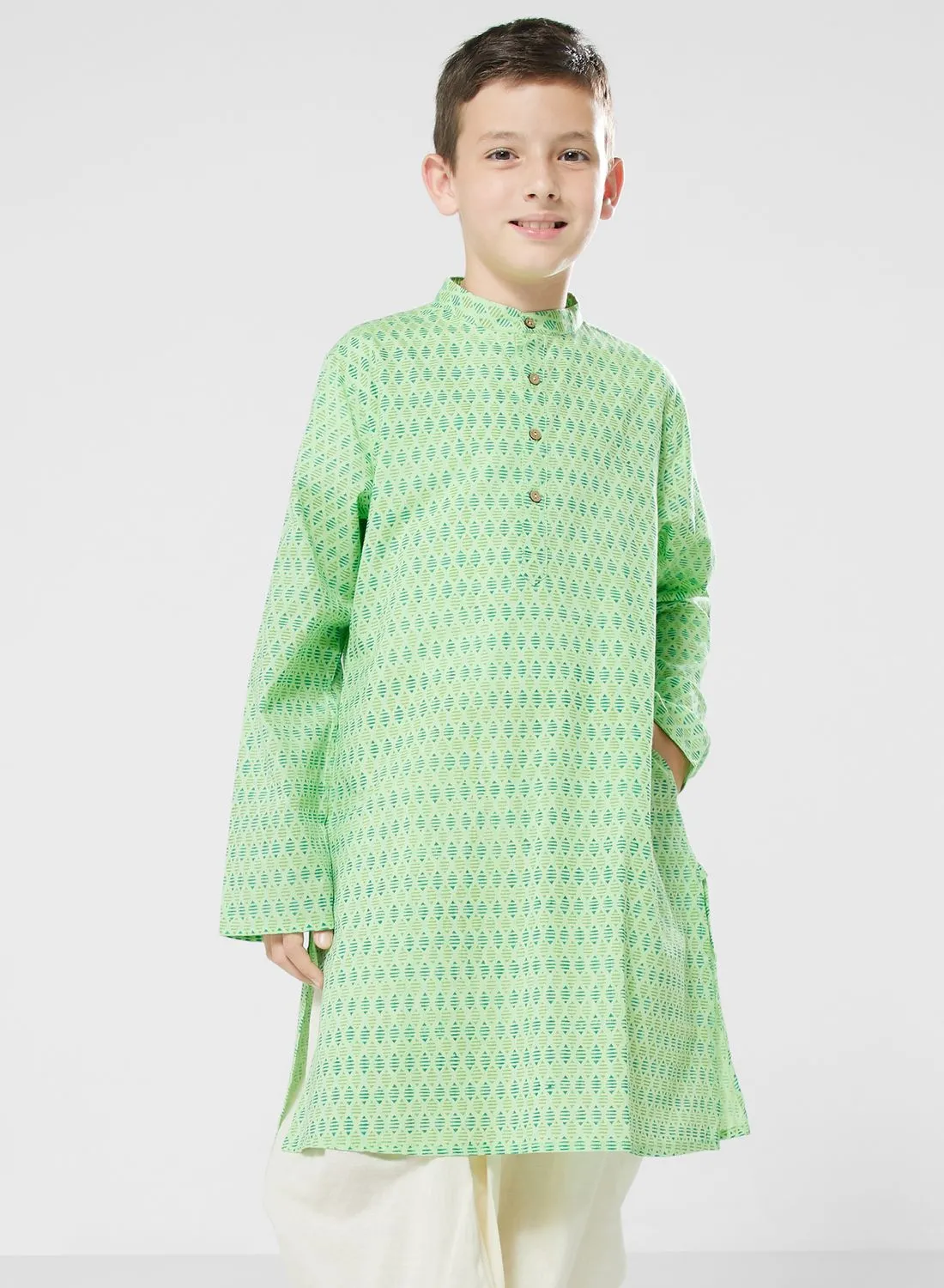 Fabindia Kids Printed Long Kurta