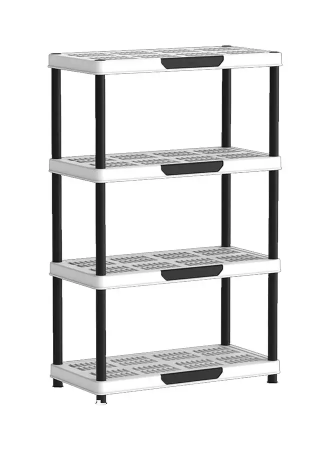 Cosmoplast 4-Tiers Shelving Storage Rack White