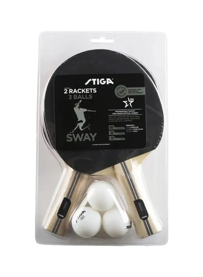 Stiga Sway Table Tennis Set - 2 Bats & 3 Balls