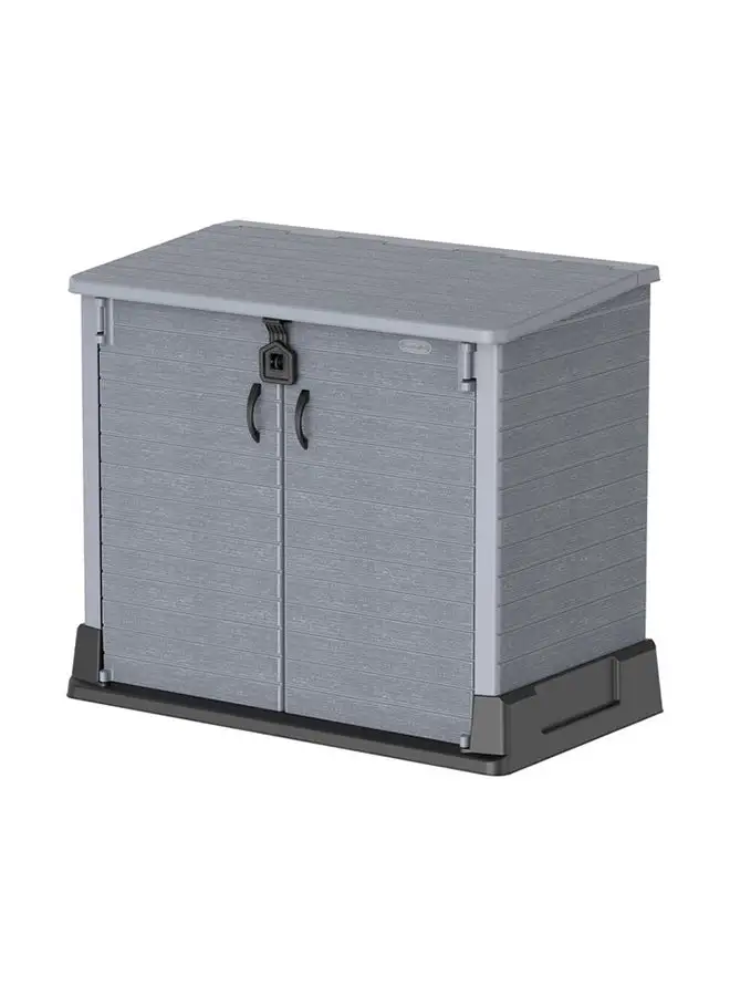 Cosmoplast Cedargrain Small Storage Shed Grey 850.0Liters