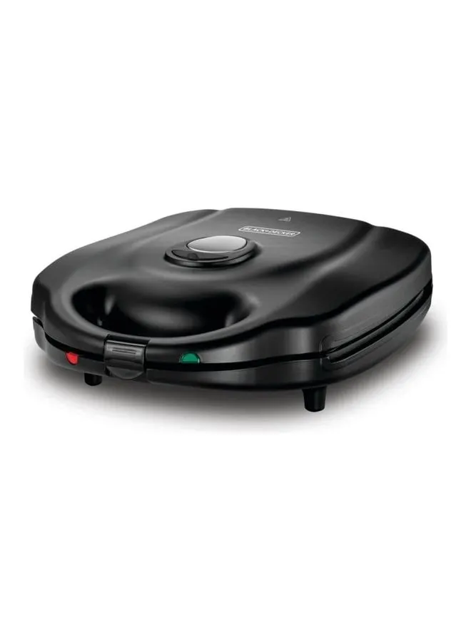 BLACK+DECKER Sandwich Maker & Grill with Interchangeable Plate 2-in-1 4 Slice 1400.0 W TS4120-B5 black