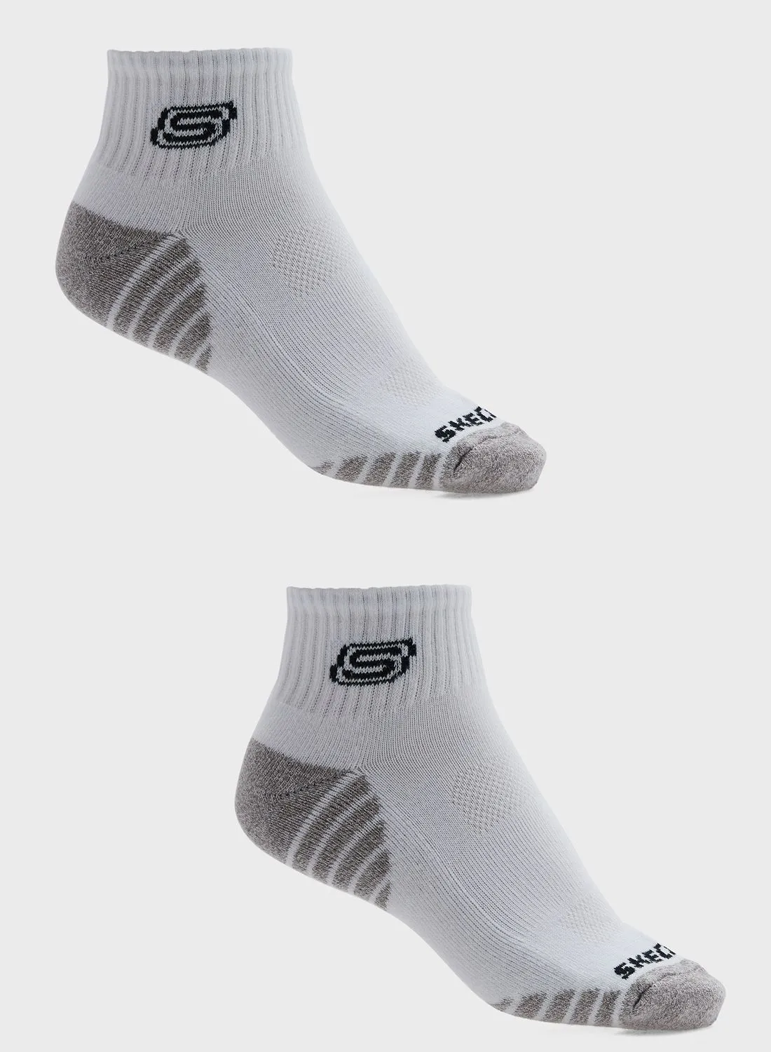 SKECHERS 3 Pack Terry Qtr Crew Socks